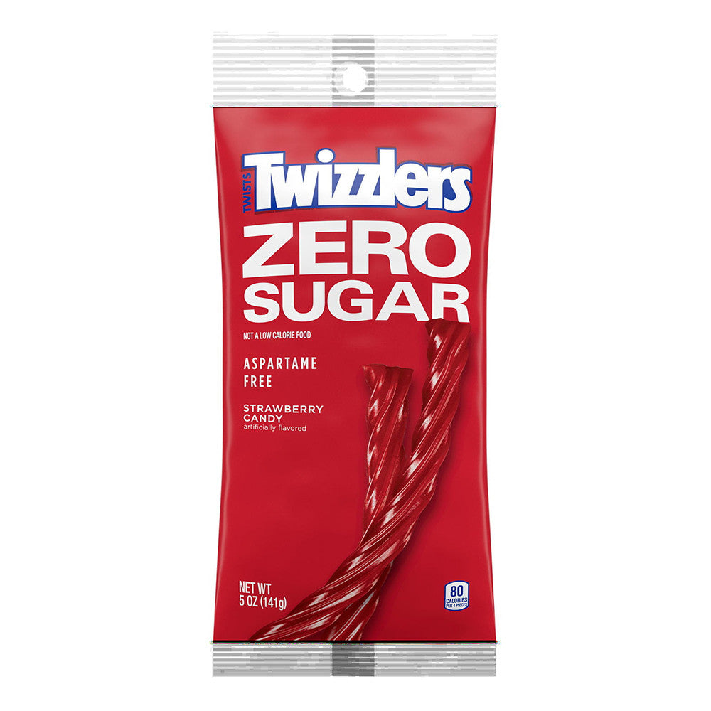 Twizzlers Twists Strawberry Flavored Sugar Free Chewy Candy, 5 Oz